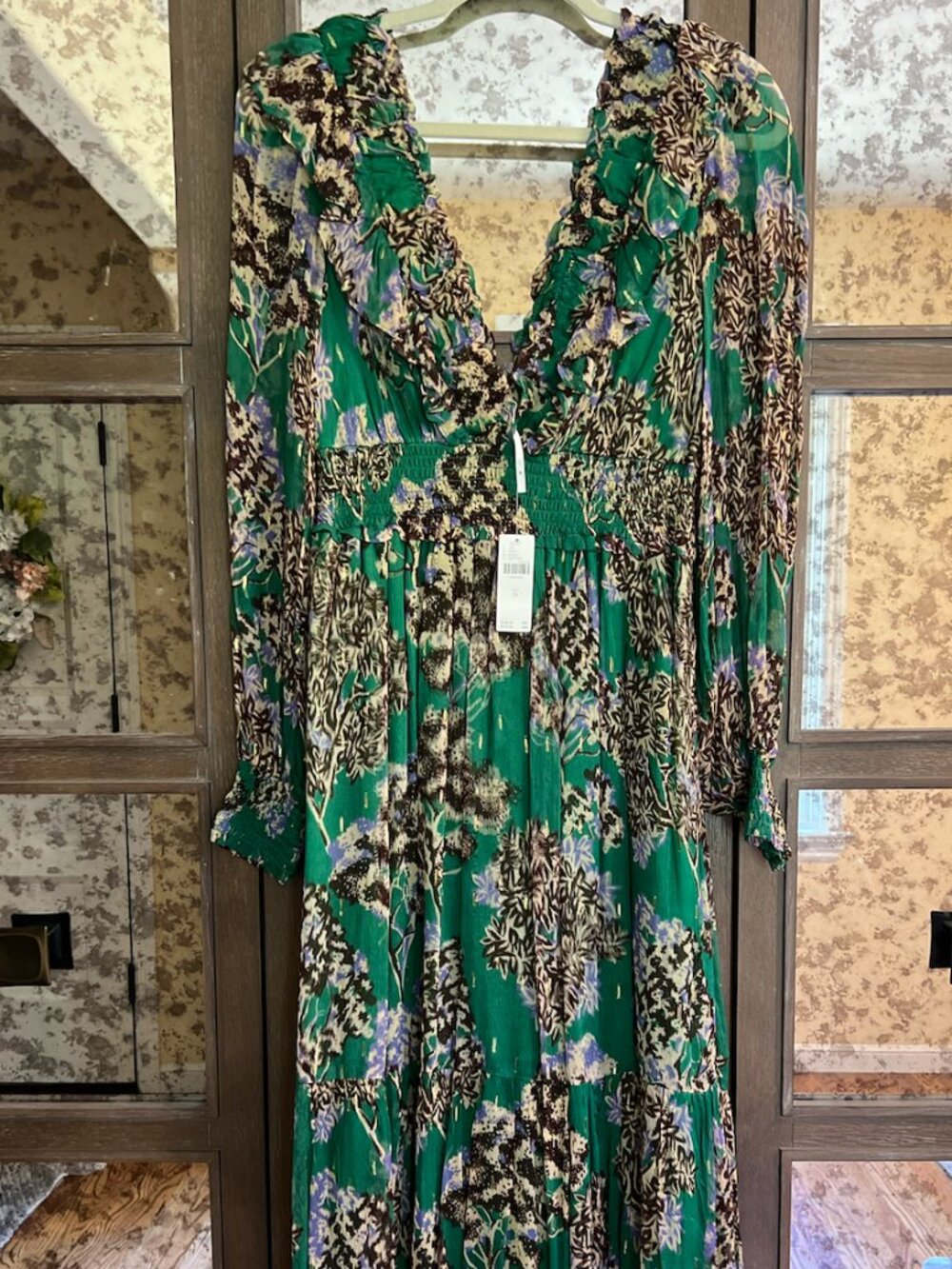 Anthropologie By Anthropologie Floral Ruffle Maxi Dress | NWT | Size M